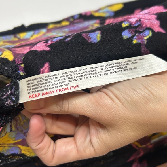 Free People Intimately Marsha Slip Dress lace details and floral Size Small - Picture 6 of 14